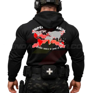 Sudadera Algodón Premium IMPERIO ESPAÑOL "DONDE NUNCA SE PONE EL SOL"