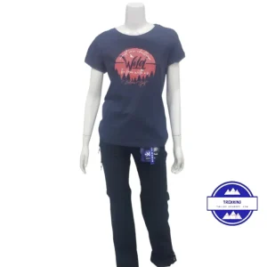 Camiseta trekking algodón mujer-wild