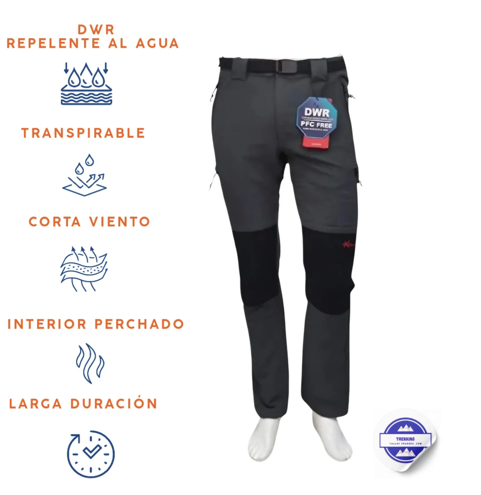 Pantalón trekking invierno para hombre. Modelo Madeira - Imagen 7