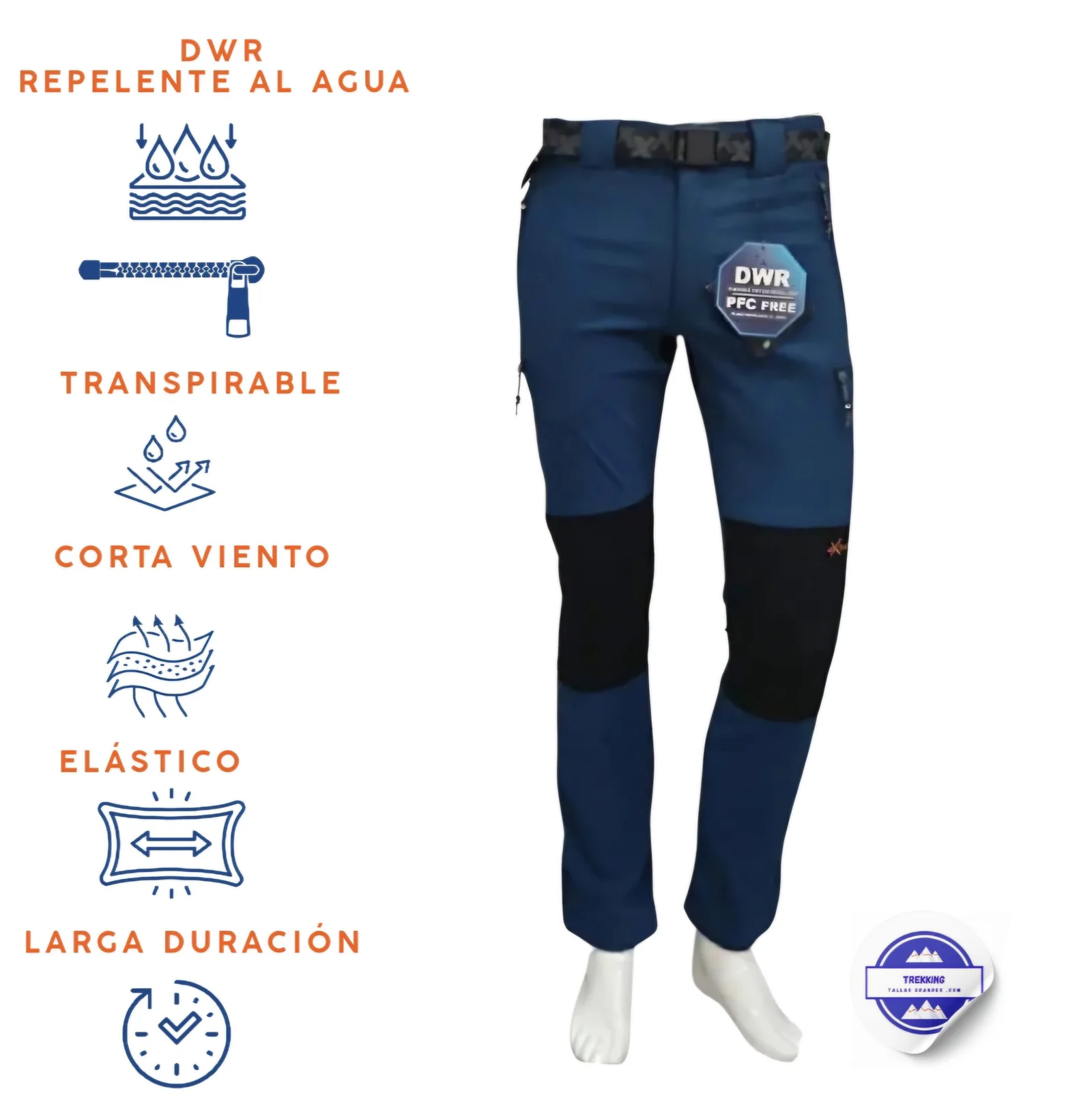 Pantalón trekking invierno para hombre. Modelo Madeira - Imagen 5