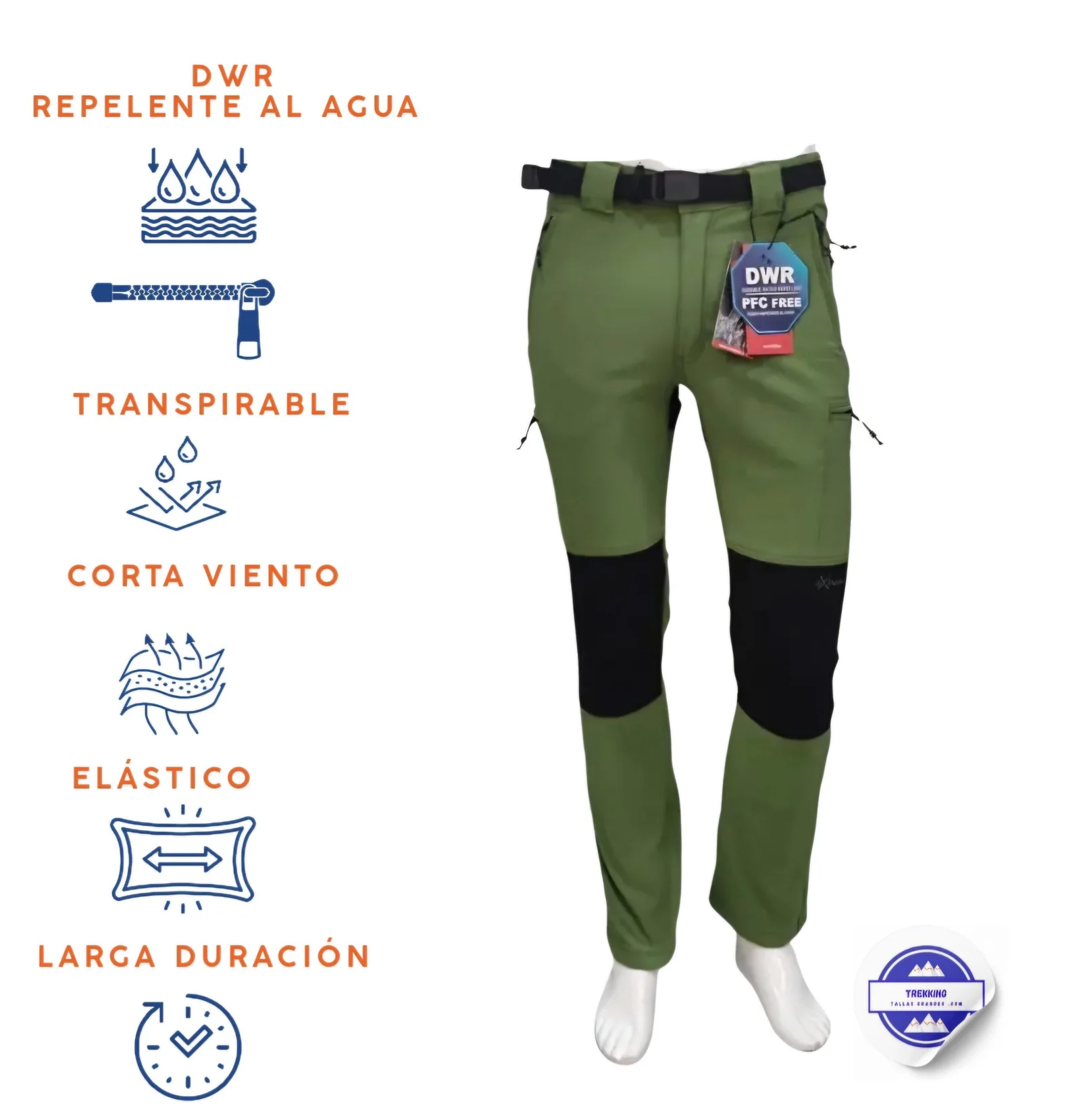 Pantalón trekking invierno para hombre. Modelo Madeira - Imagen 3