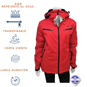 Anorak nieve Joluvi Torry W rojo para mujer