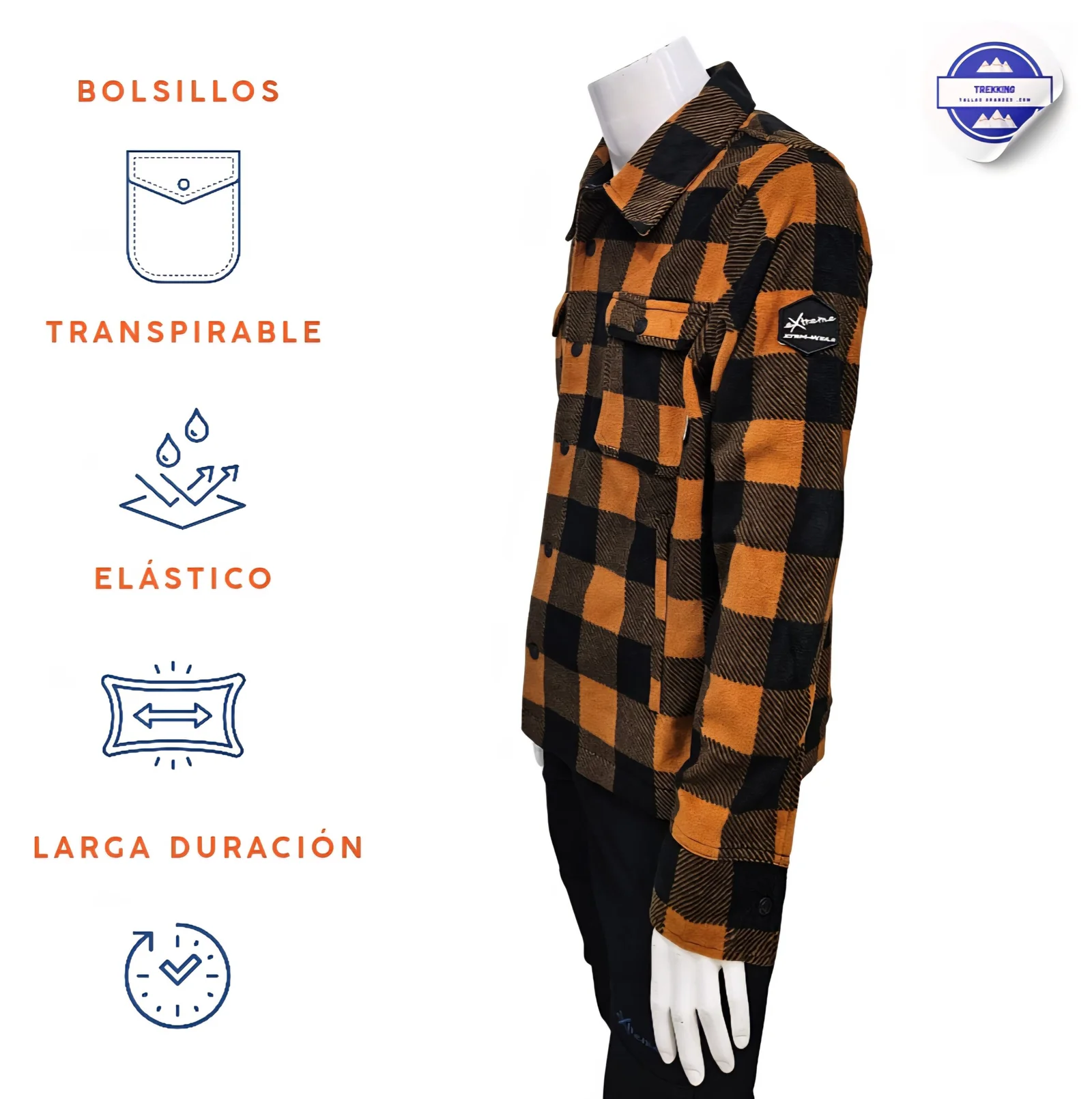 Camisa Polar de Cuadros eXtreme para Hombre - Imagen 8