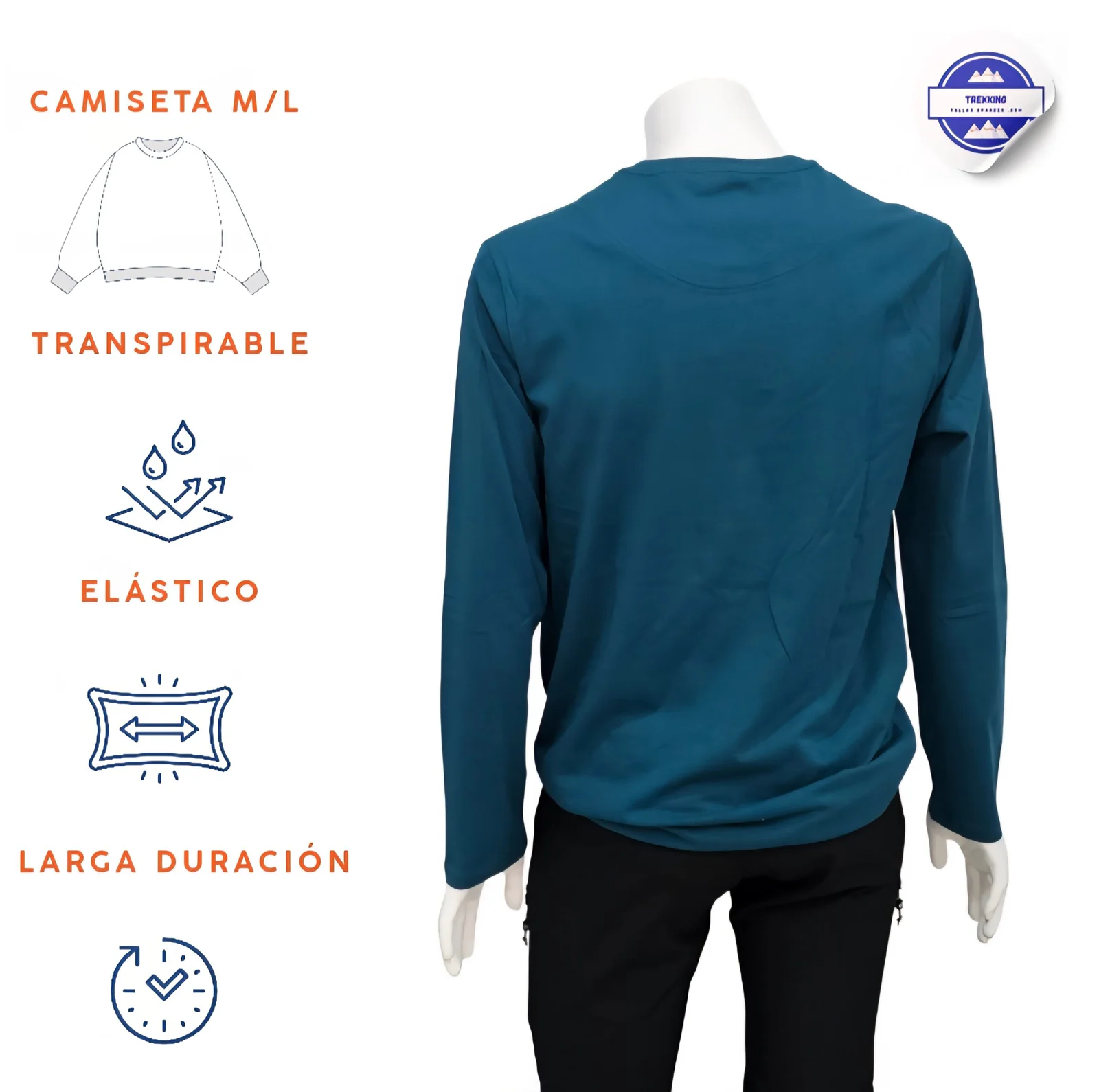 Camiseta manga larga hombre losan serigrafia central remember - Imagen 8