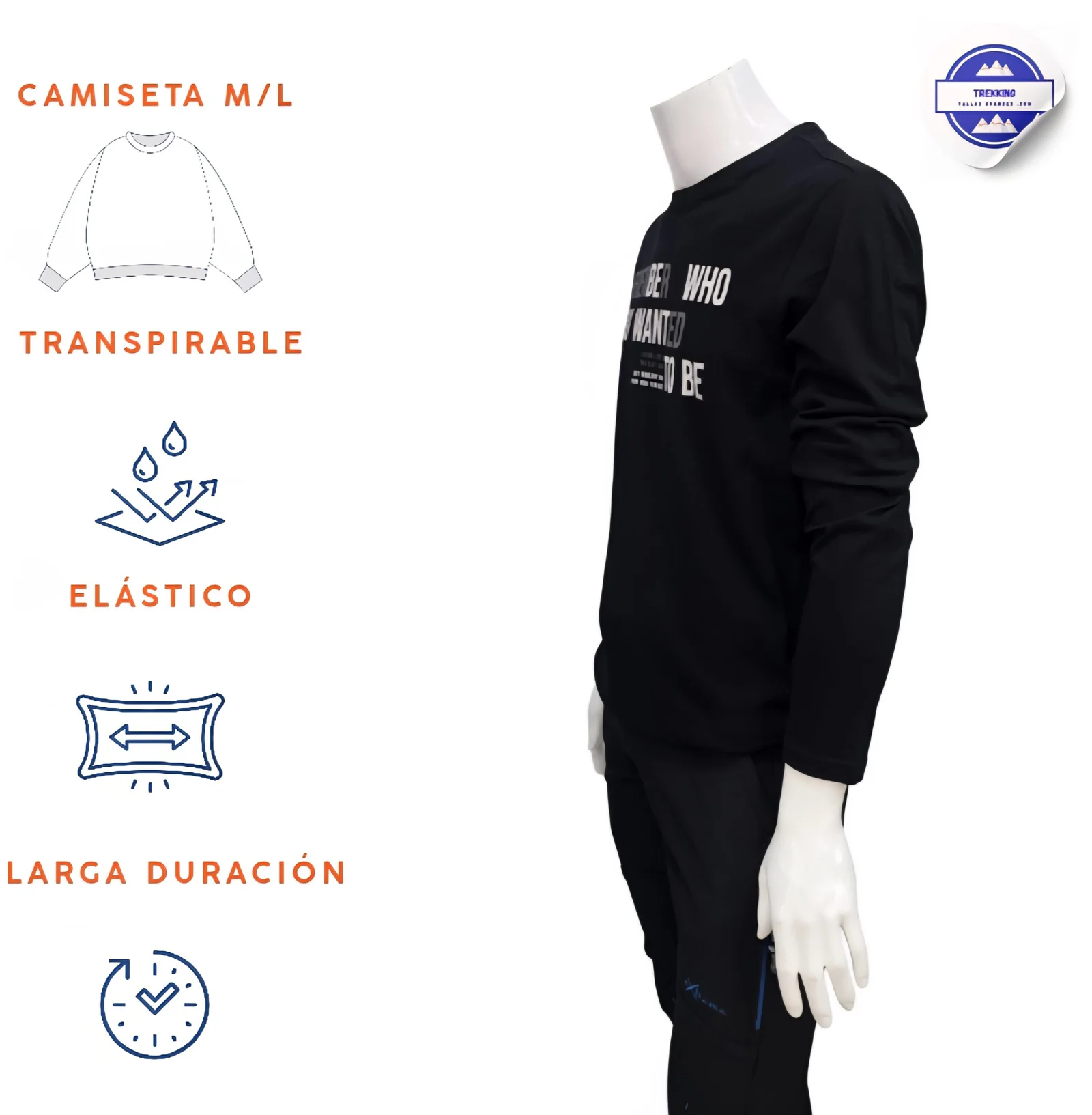 Camiseta manga larga hombre losan serigrafia central remember - Imagen 6