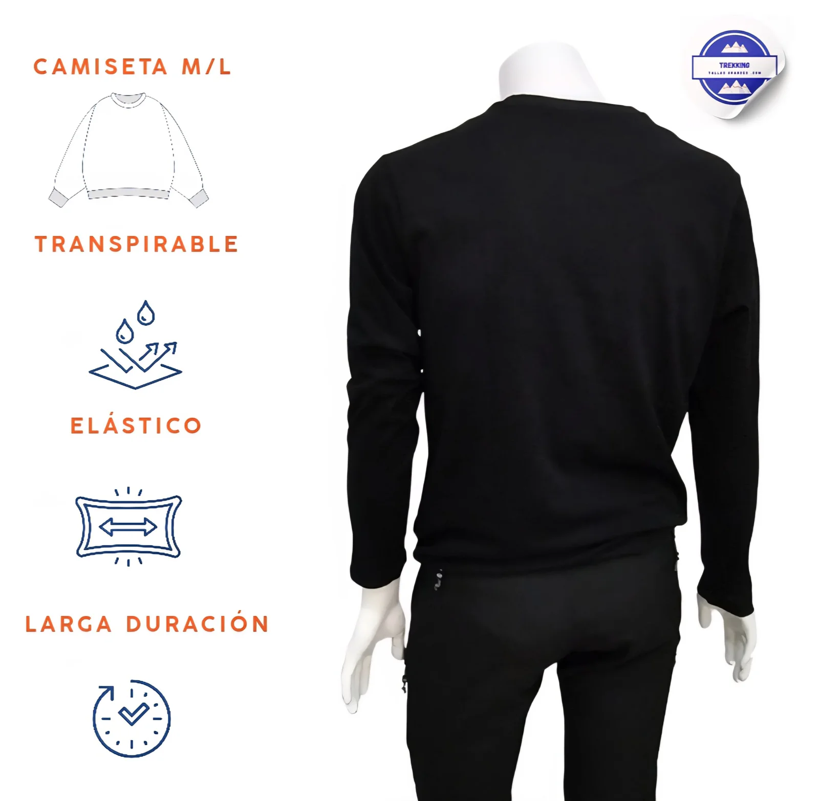 Camiseta manga larga hombre losan serigrafia central remember - Imagen 9