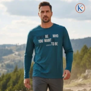 Camiseta manga larga hombre losan serigrafia central remember