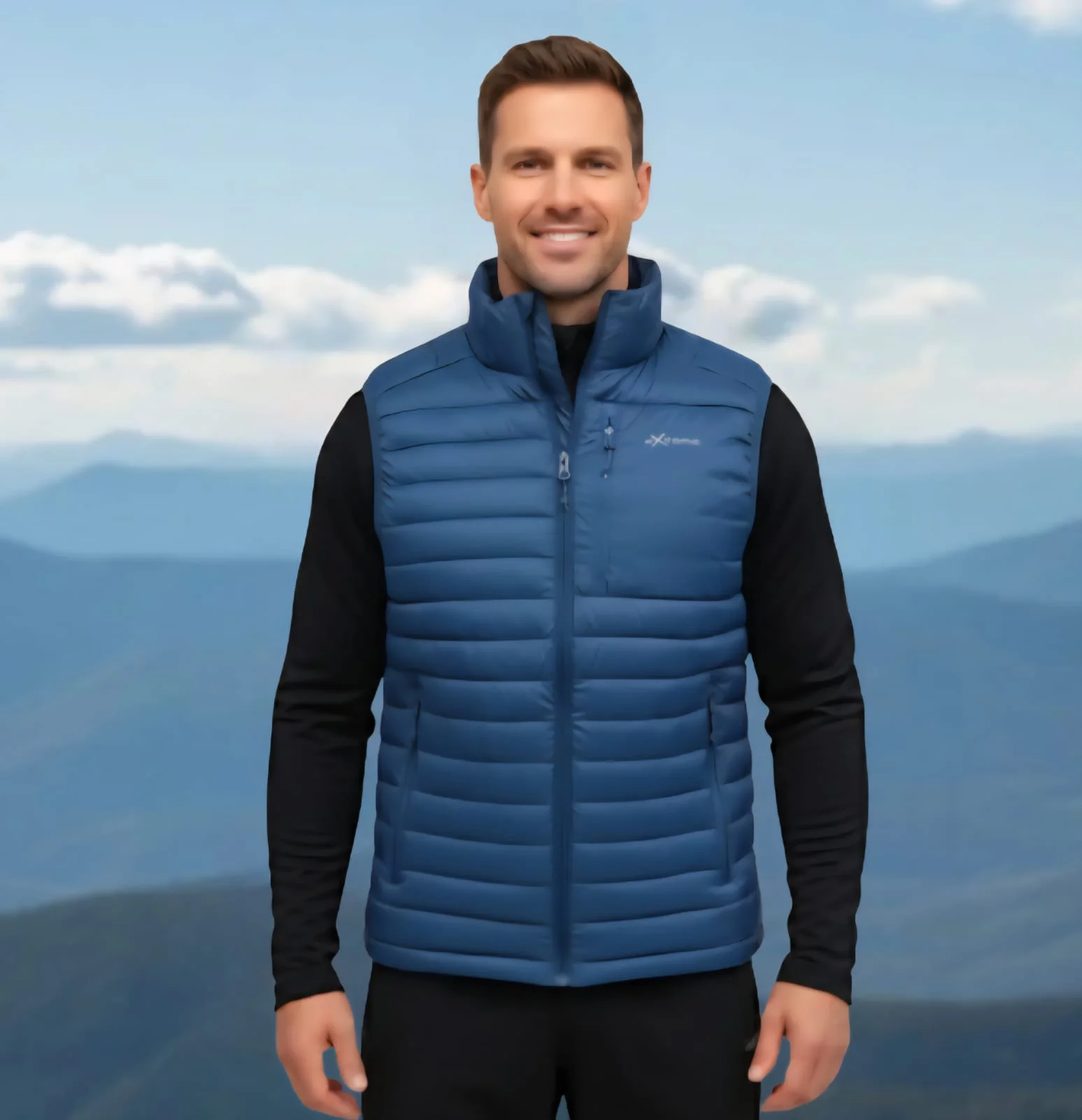 Chaleco acolchado eXtreme hombre tallas grandes S-3XL azul